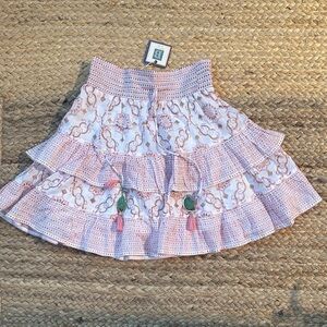 Pink Patterned Mini Skirt